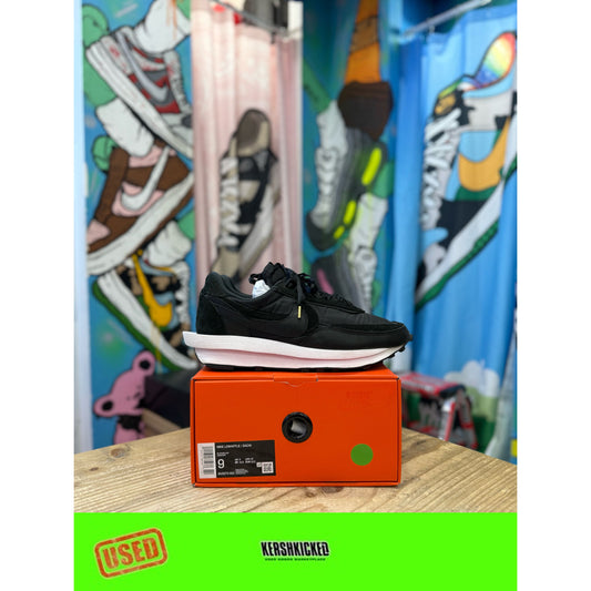 Nike Sacai LDWaffle Black Nylon UK 8