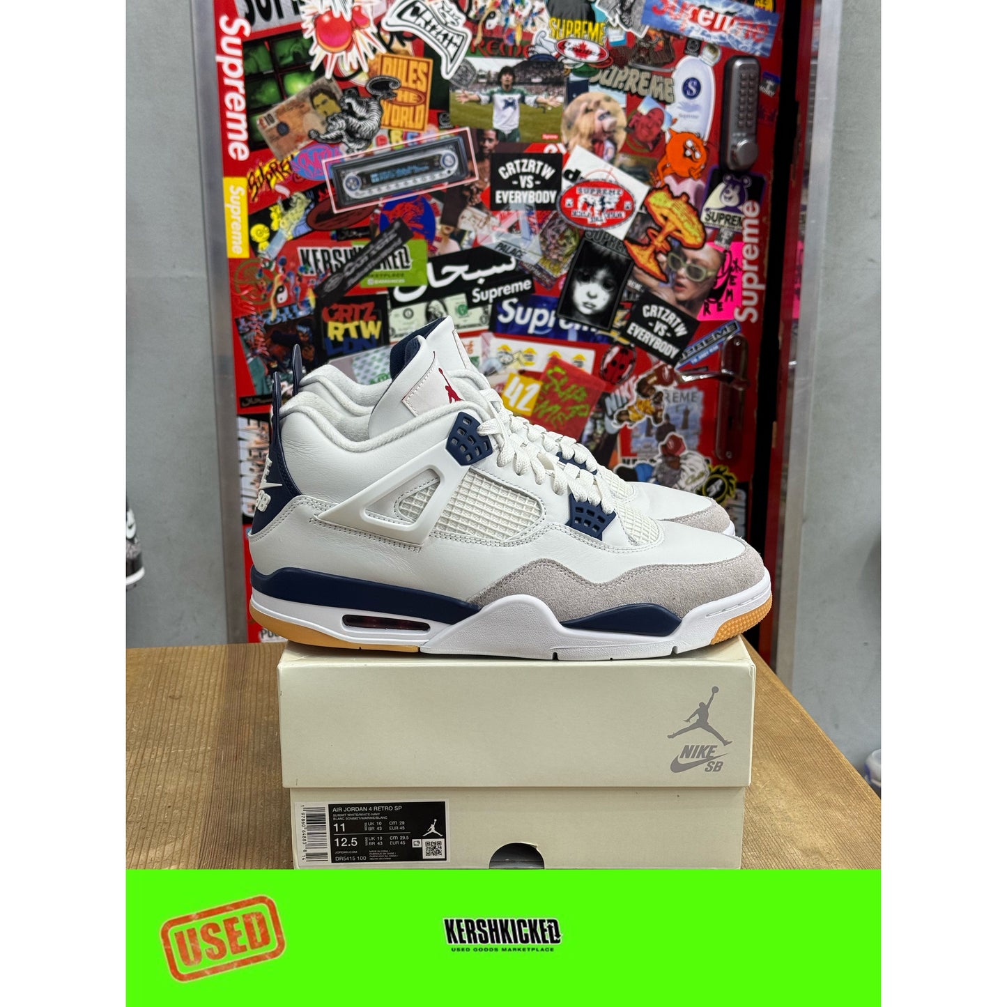 Jordan 4 Retro SB Navy UK 10