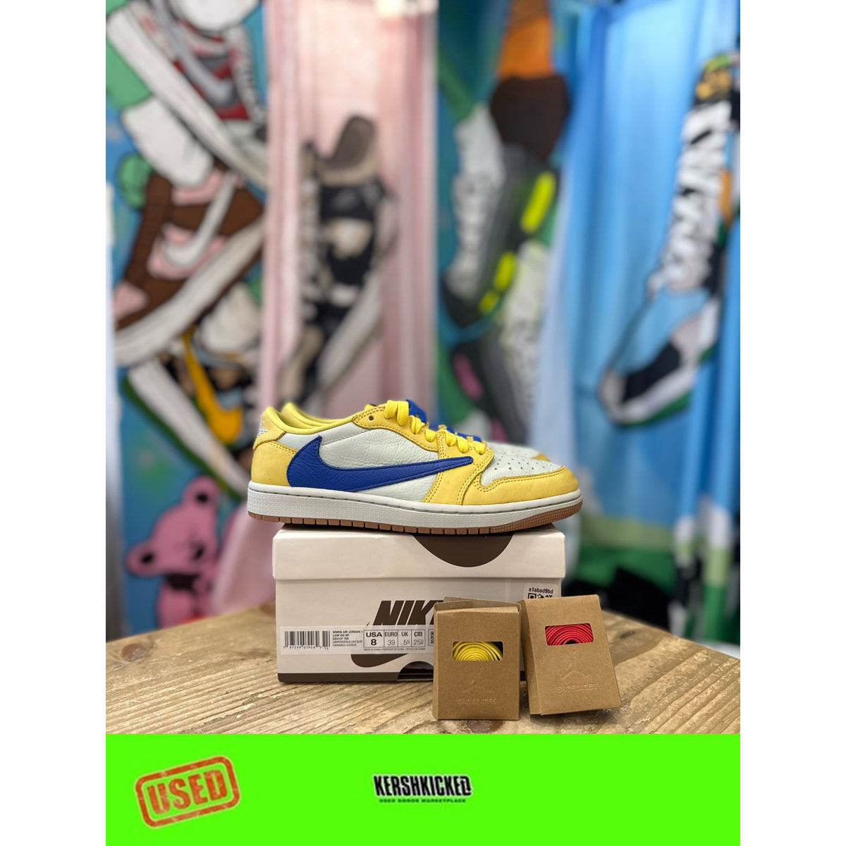 Jordan 1 Retro Low OG Travis Scott Canary UK 5.5