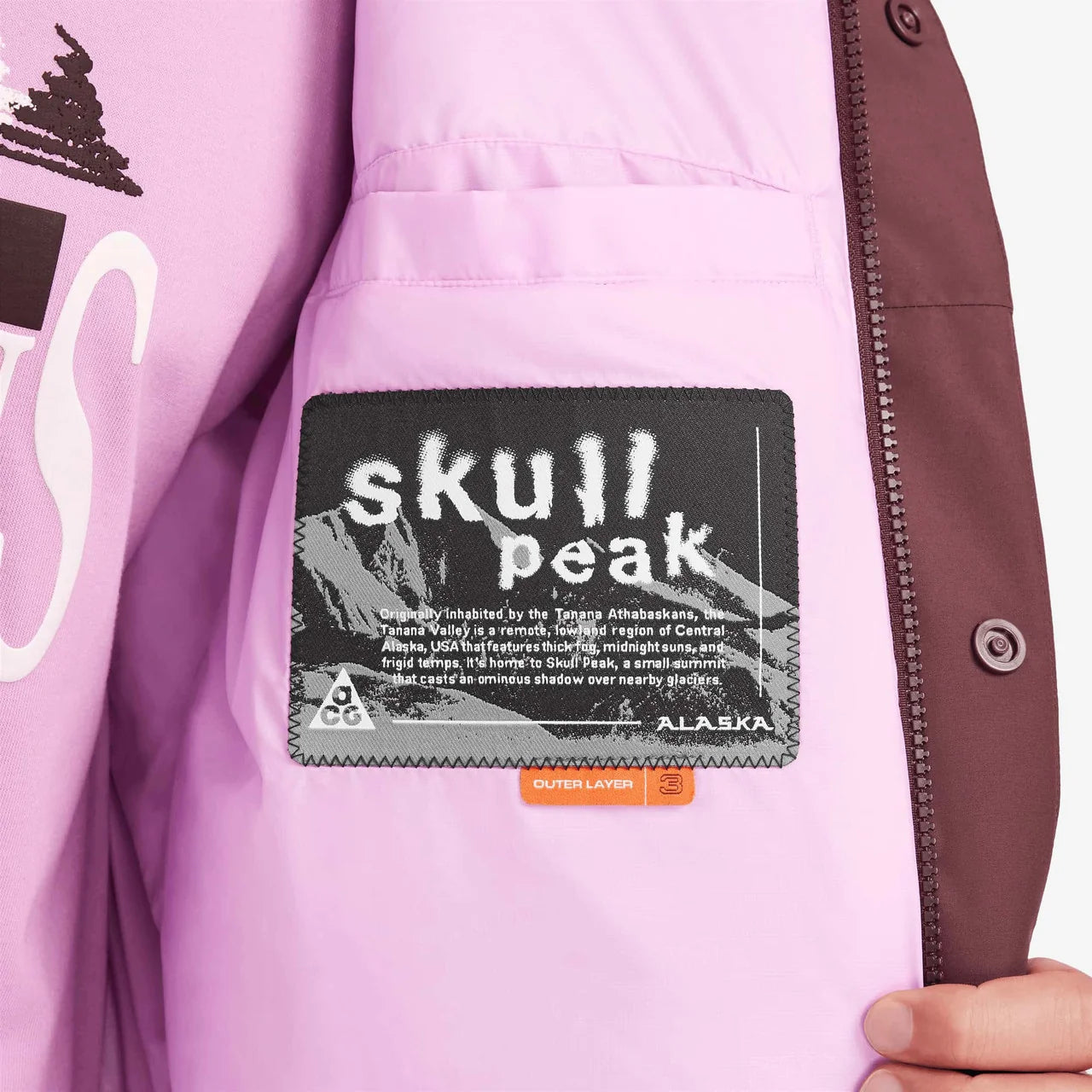 ACG Primaloft  Skull Peak Storm-Fit Jacket Burgundy