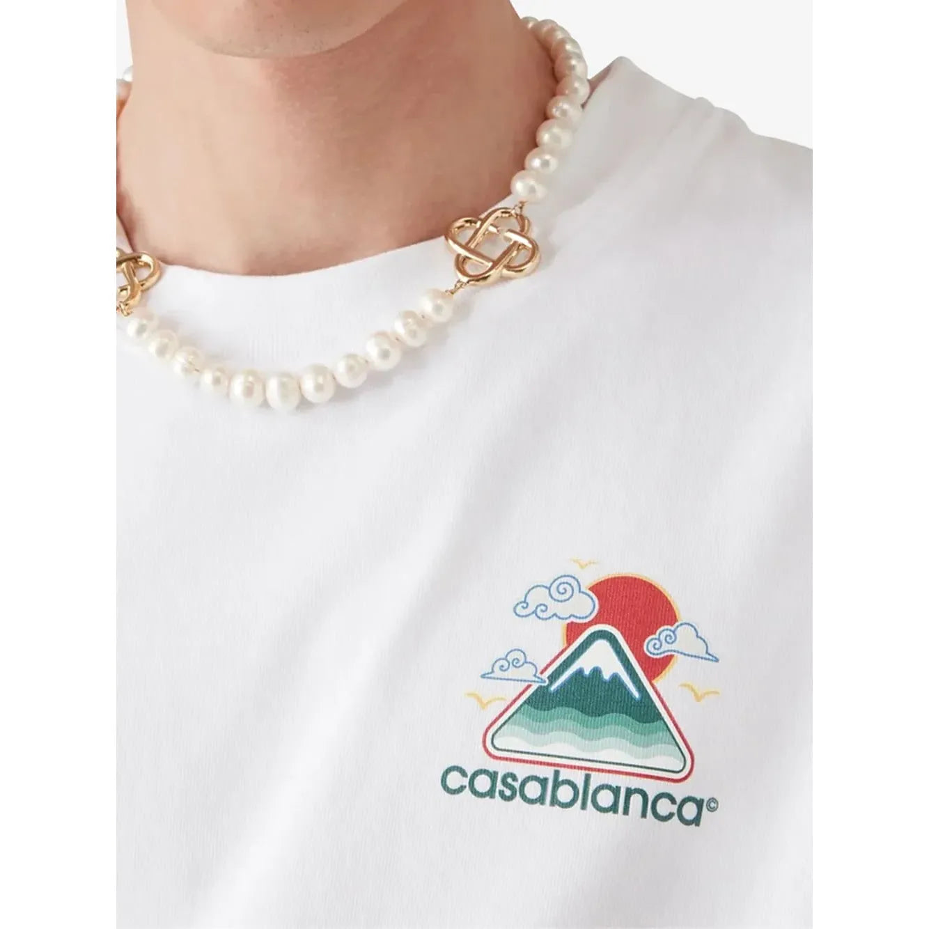 Casablanca Montagne Ondulee T-Shirt White