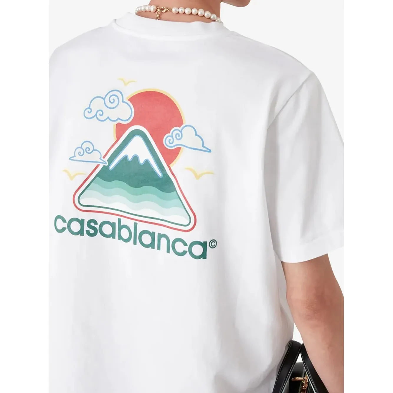 Casablanca Montagne Ondulee T-Shirt White