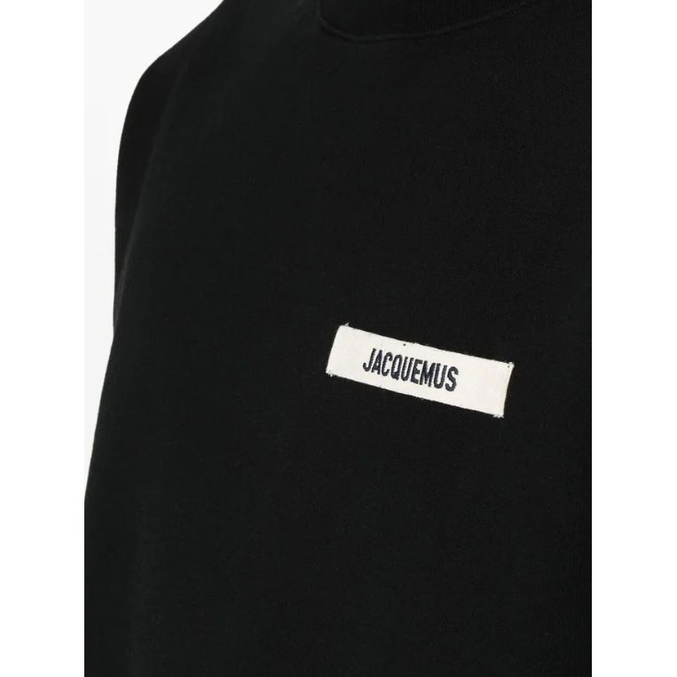Jacquemus Gros grain logo-patch sweater Black