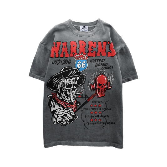 Warren Lotas Warren's Gas and Snax T-Shirt - Sunfaded Charcoal