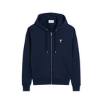 AMI PARIS AMI DE COEUR SMALL LOGO HOODIE NAVY/WHITE