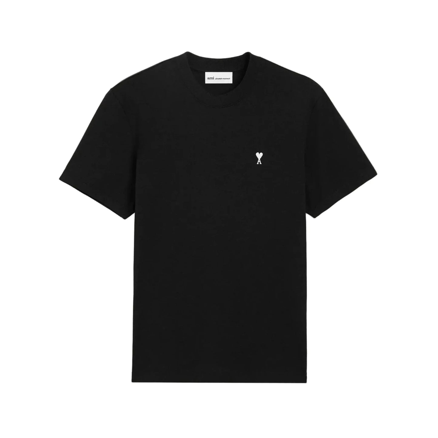 AMI Paris Organic Cotton Ami de Coeur T-Shirt Noir/Blanc Creme