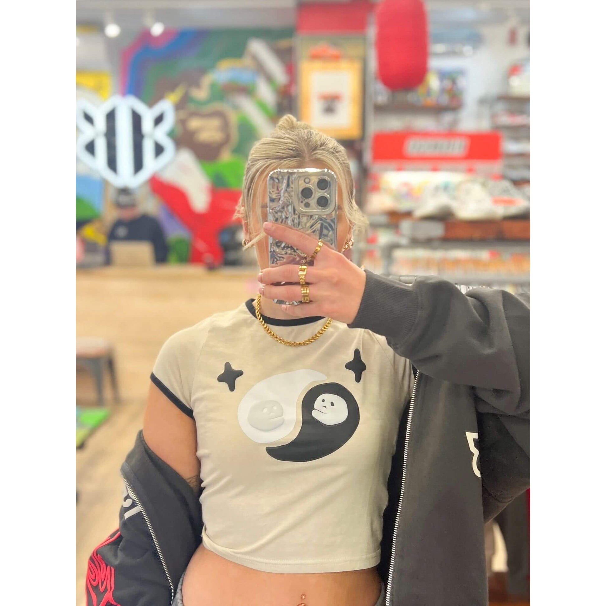 Broken Planet Market Find Your Balance Baby Tee Bone White by Broken Planet Market in Clothing. Available at KershKicks for £50.00. A must-have for fans of Broken Planet Market looking to elevate their style with this T-Shirt.