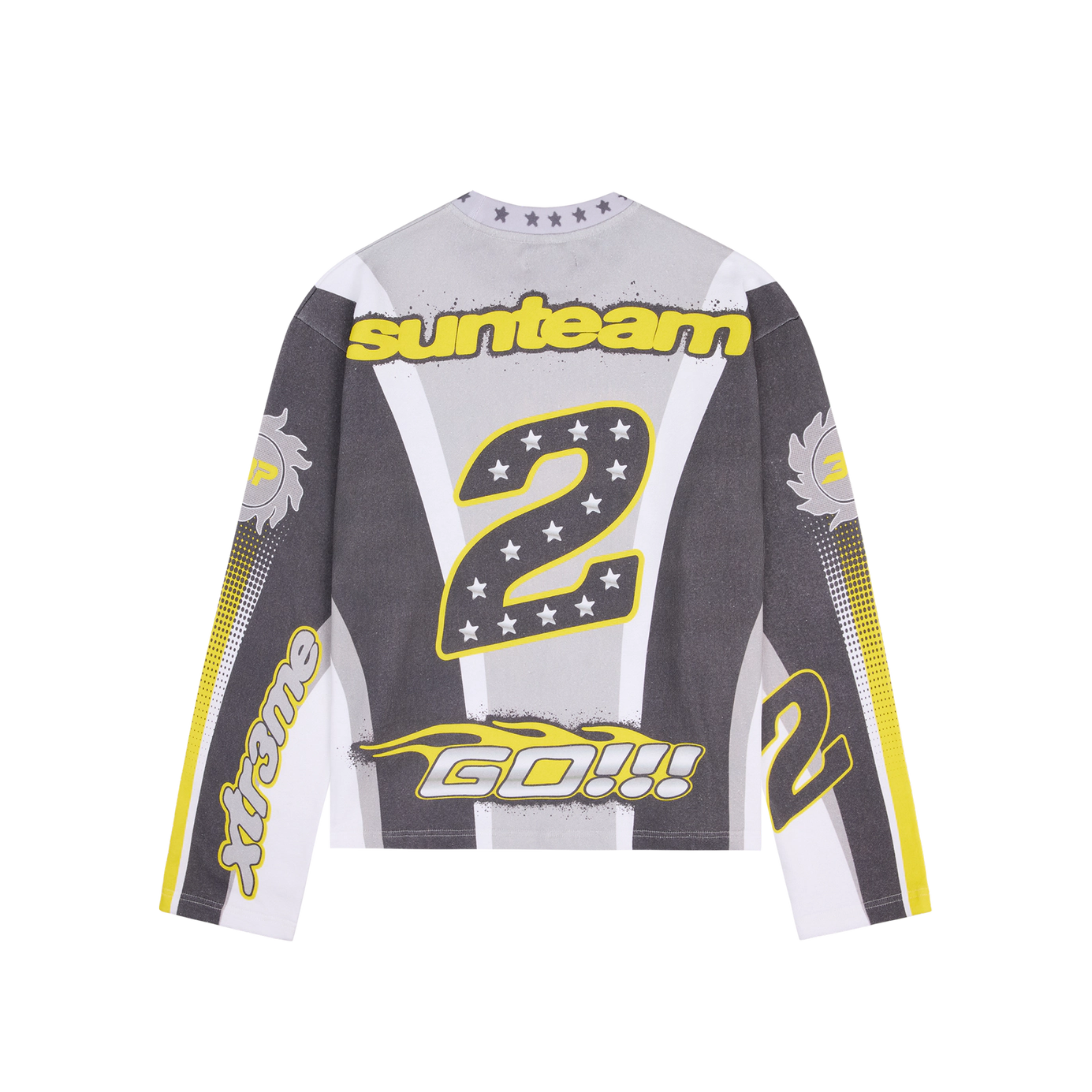 BROKEN PLANET SPORTS LONG SLEEVE TEE GREY YELLOW