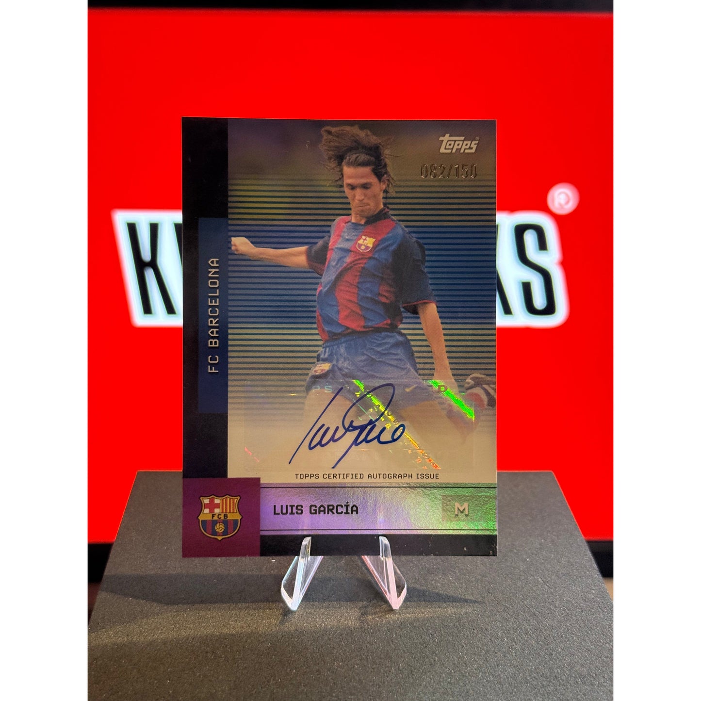 Luis Garcia Auto 82/150 Topps FC BARCELONA