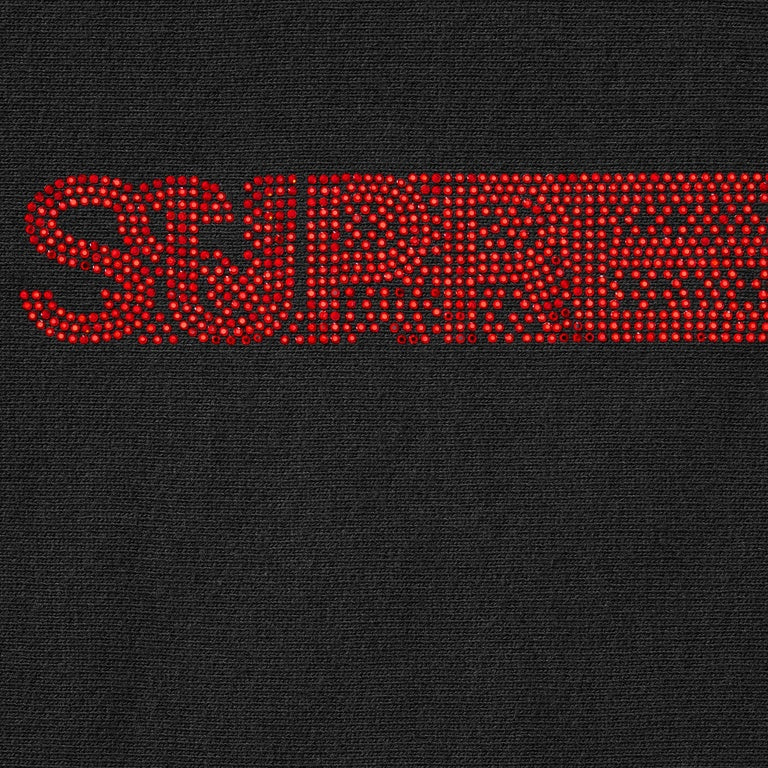 Supreme Swarovski Motion Logo Hooded Sweatshirt Black