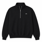 ALO Yoga Accolade 1/4 Zip Black Sweatshirt