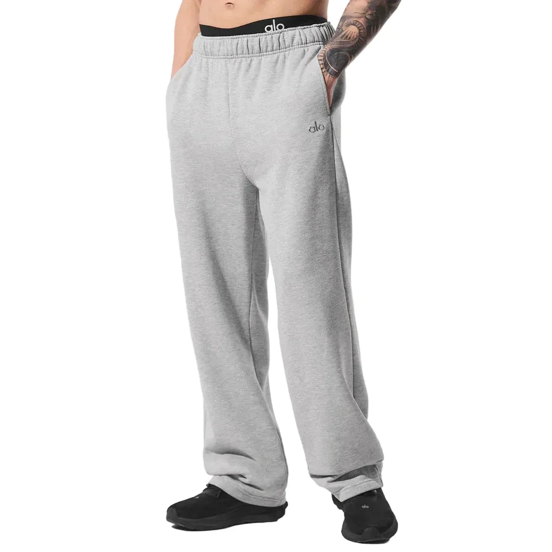 Alo Accolade Straight Leg Sweatpants Heather Grey