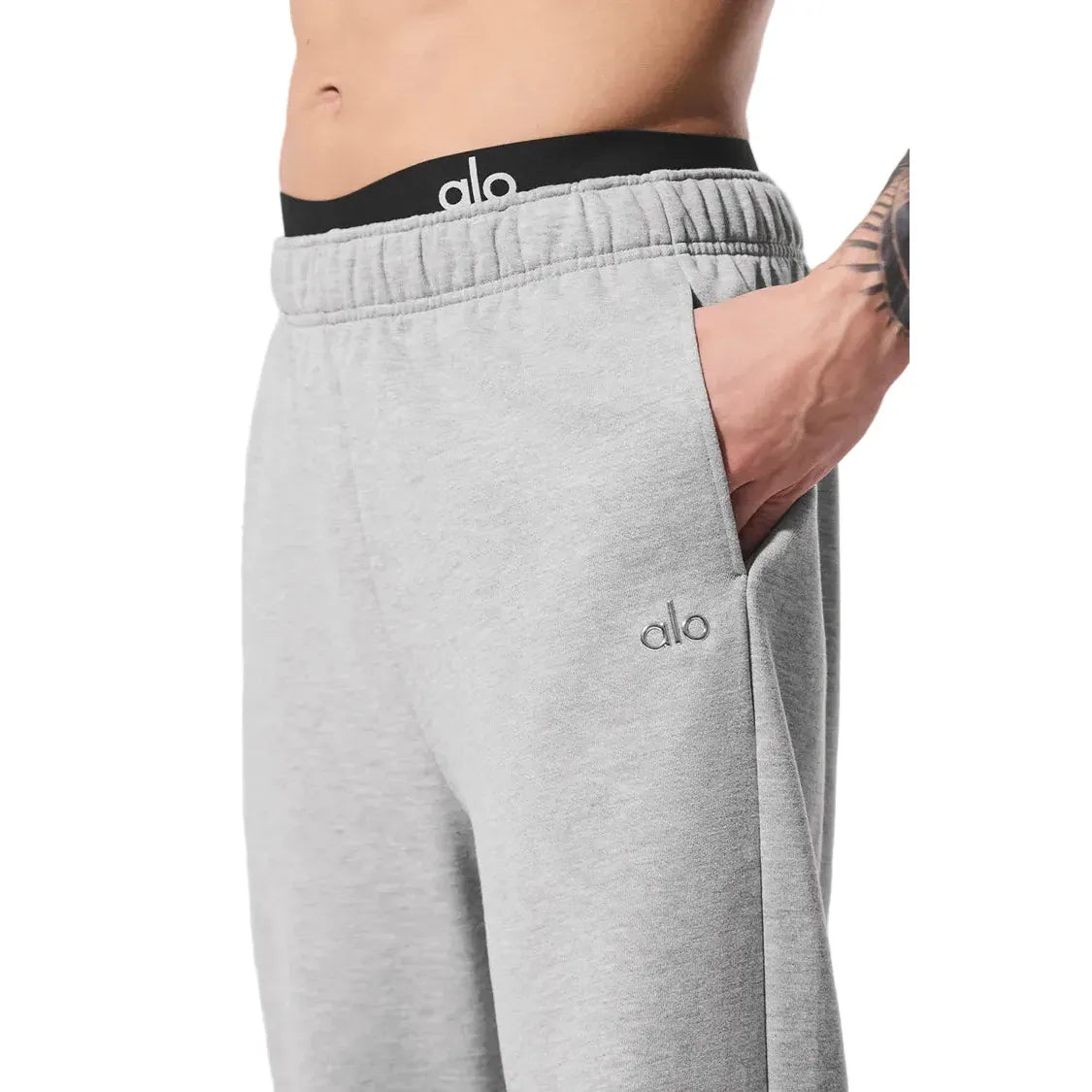 Alo Accolade Straight Leg Sweatpants Heather Grey