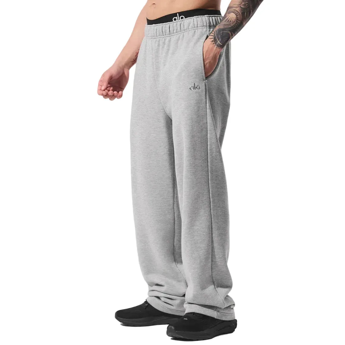 Alo Accolade Straight Leg Sweatpants Heather Grey
