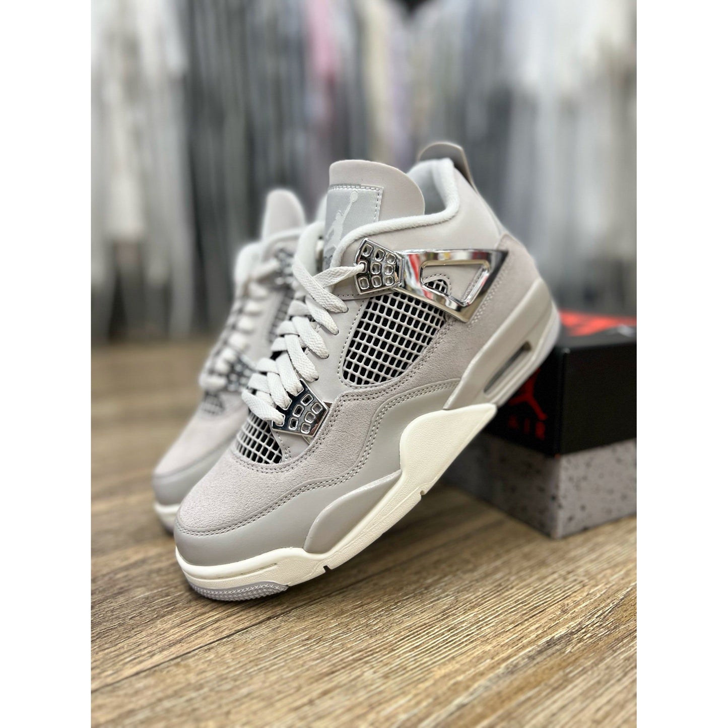 Jordan 4 Retro Frozen Moments (W) by Jordan's in Shoes. Available at KershKicks for £275.00. A must-have for fans of Jordan's looking to elevate their style with this Shoes.