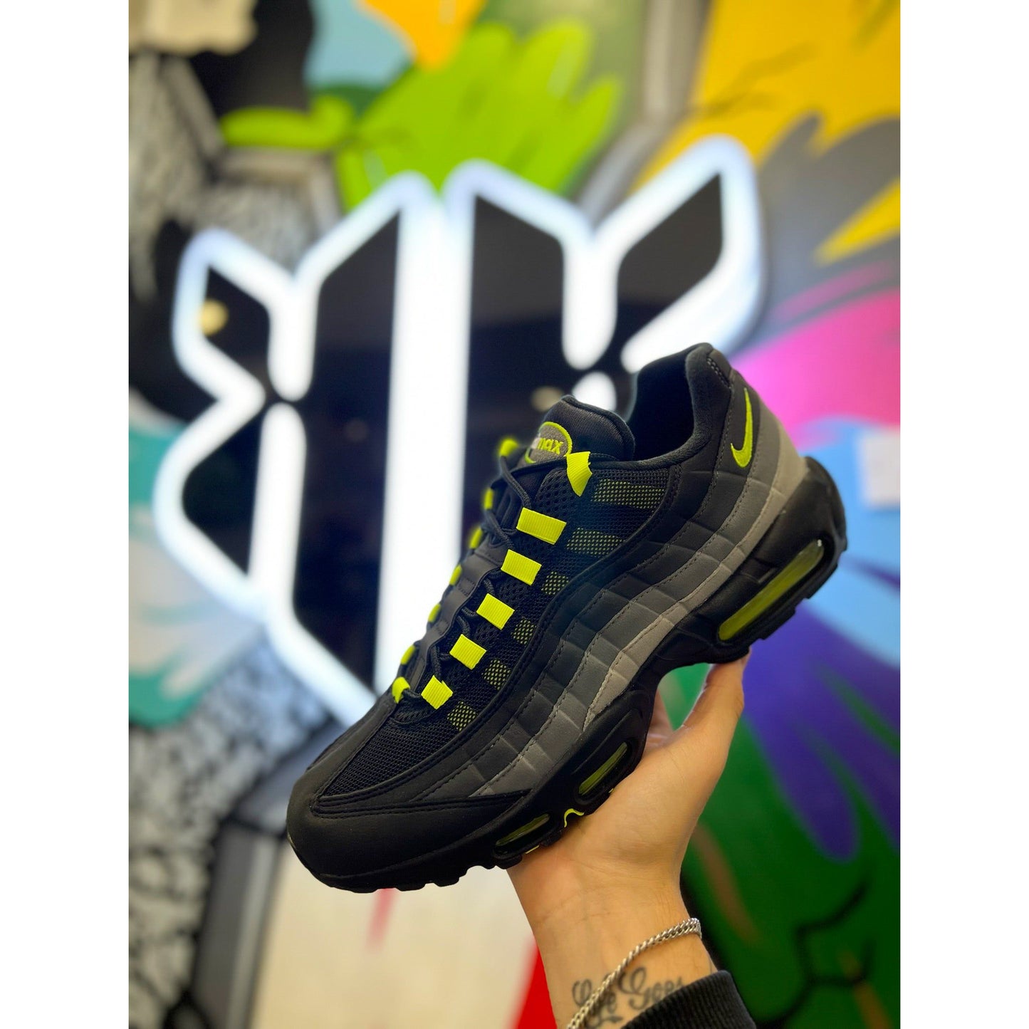 Nike Air Max 95 Reverse Neon by Nike in Shoes. Available at KershKicks for £225.00. A must-have for fans of Nike looking to elevate their style with this Shoes.