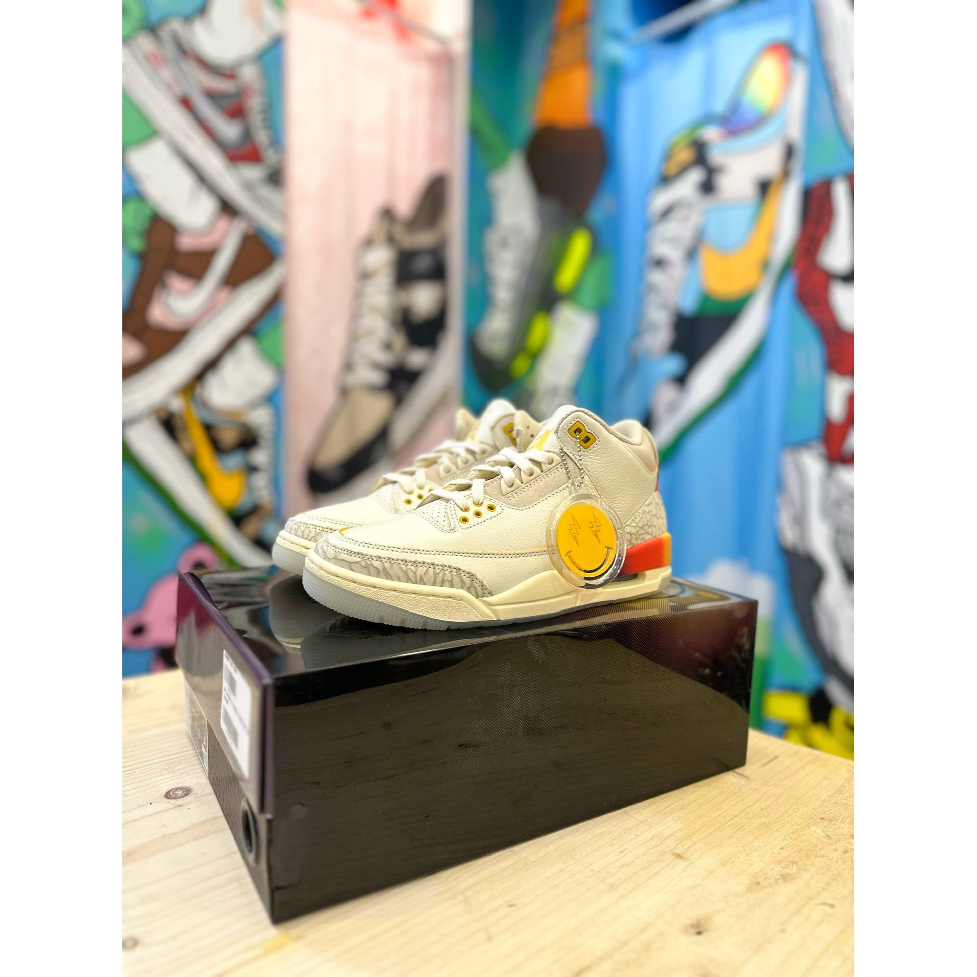 Jordan 3 J Balvin Medellin Sunset by Jordan's in Shoes. Available at KershKicks for £400.00. A must-have for fans of Jordan's looking to elevate their style with this Shoes.
