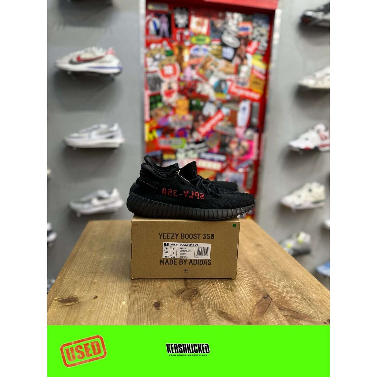 Adidas Yeezy Boost 350 V2 Black Red UK 8 from Yeezy