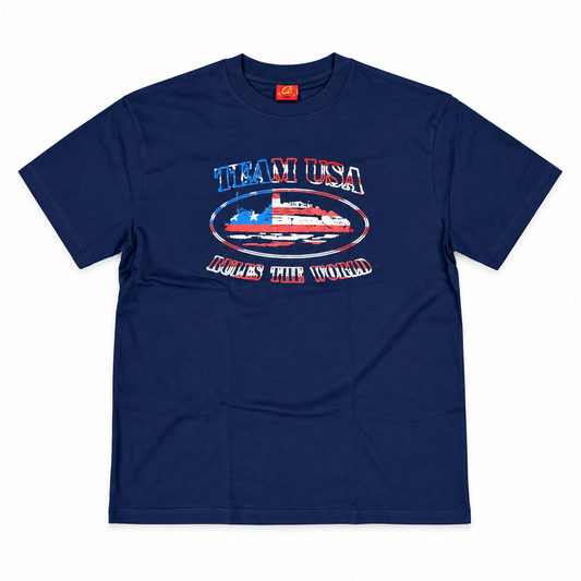 Corteiz USA Alcatraz Tee Navy