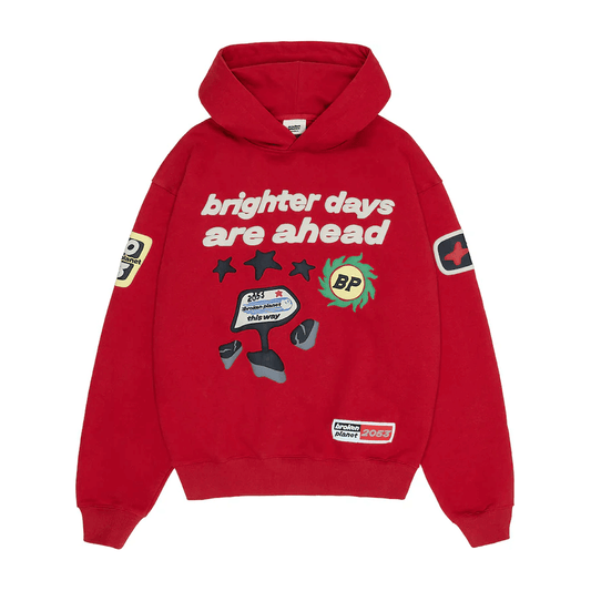 Broken Planet Brighter Days Are Ahead Hoodie by Broken Planet Market in Clothing. Available at KershKicks for £175.00. A must-have for fans of Broken Planet Market looking to elevate their style with this Hoodie.