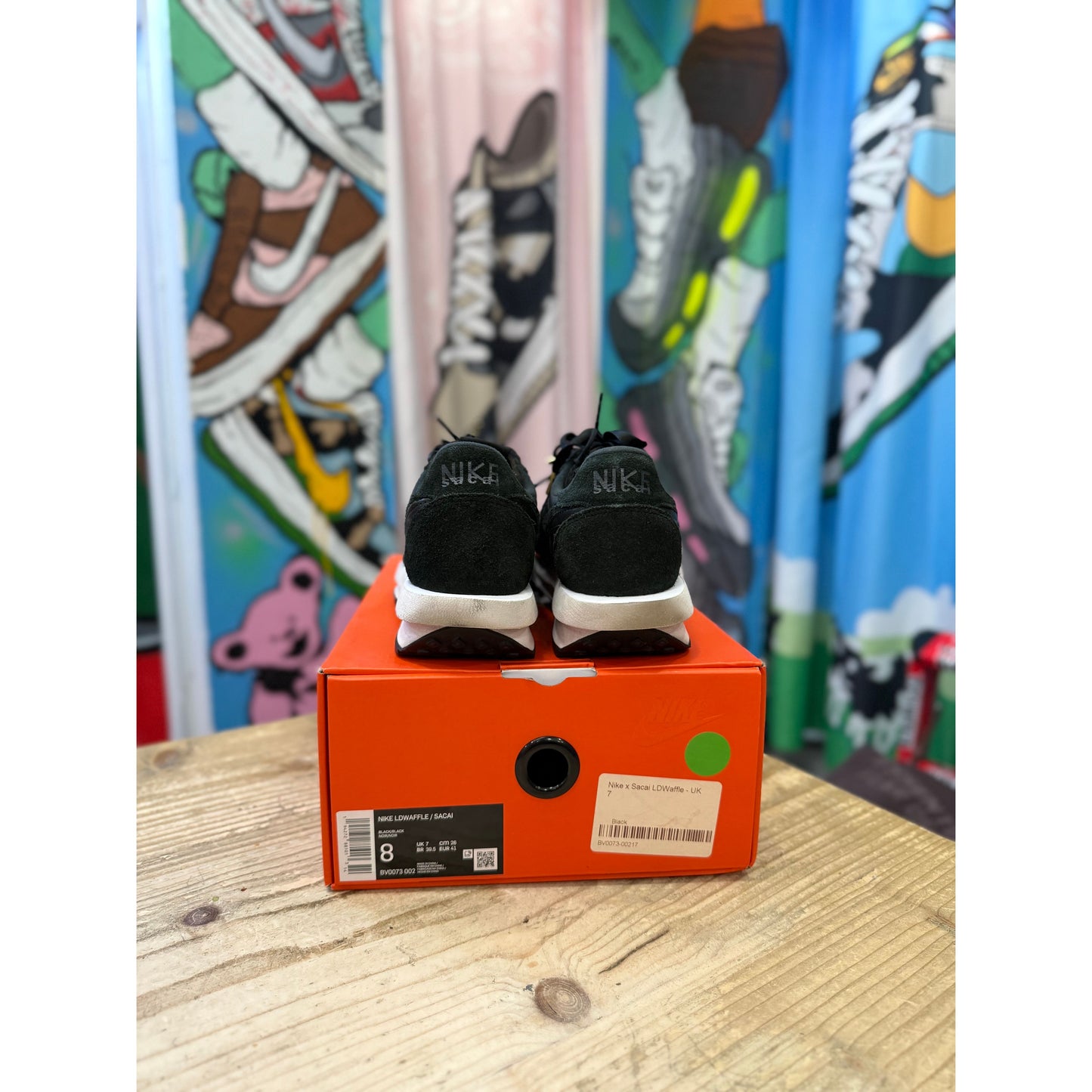 Nike Sacai LDWaffle Black Nylon UK 7