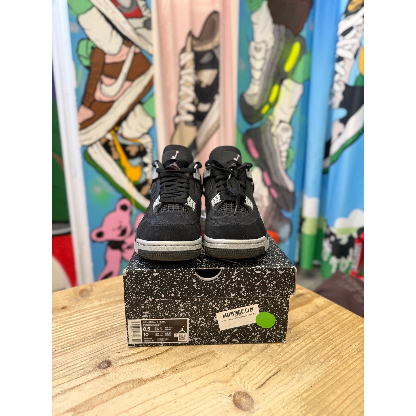 Jordan 4 Black Canvas UK 9.5