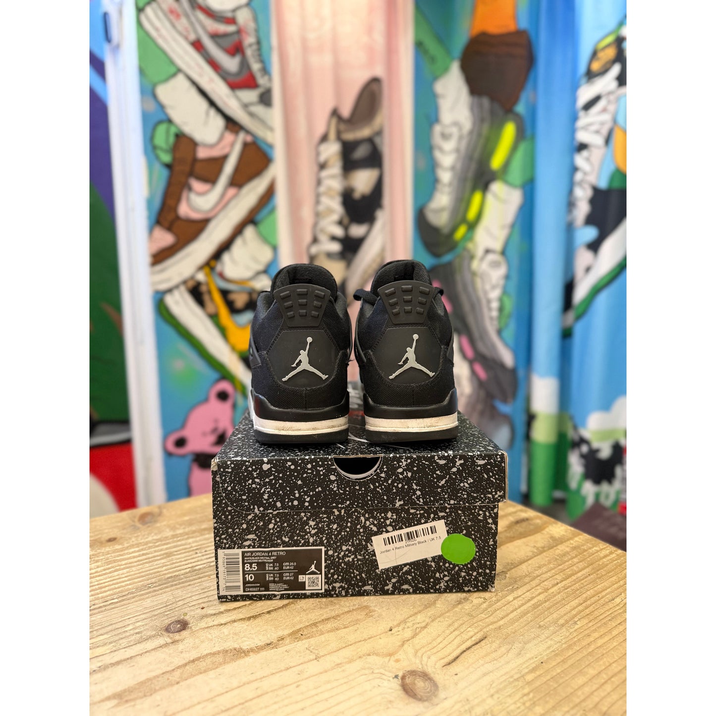 Jordan 4 Black Canvas UK 9.5
