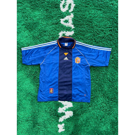 Spain Away Shirt 1999-2000 XL by KershKits in Clothing. Available at KershKicks for £90.00. A must-have for fans of KershKits looking to elevate their style with this Kits.