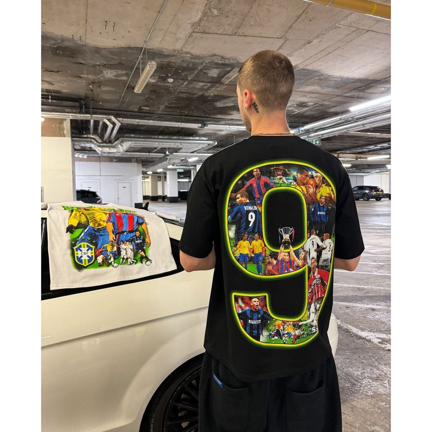 Marino Morwood Ronaldo "R9" Tee Black by Marino Morwood in Clothing. Available at KershKicks for £60.00. A must-have for fans of Marino Morwood looking to elevate their style with this T-Shirt.
