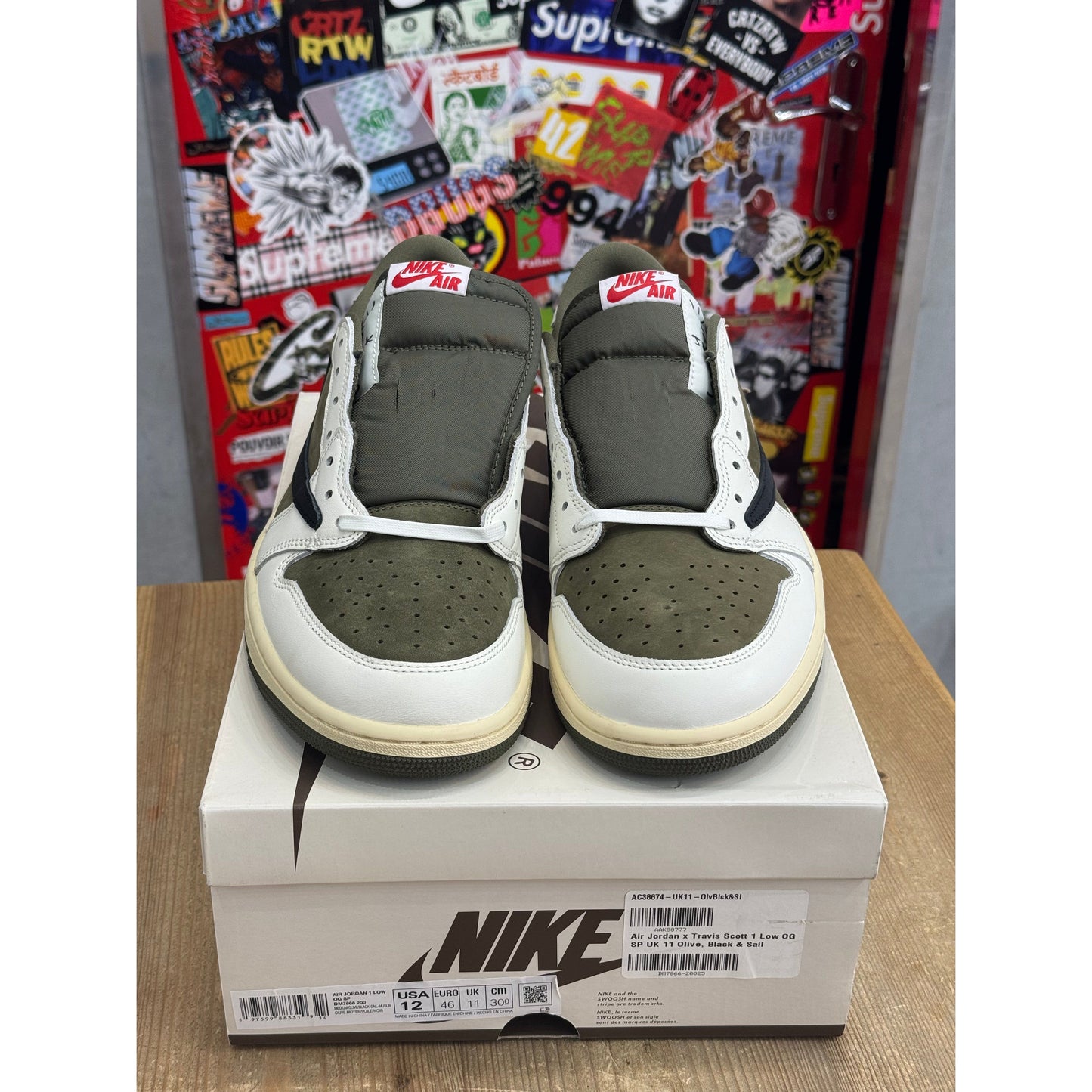 Jordan 1 Retro Low OG SP Travis Scott Medium Olive UK 11