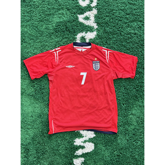 England Away Shirt 2004-2006 Beckham #7 XL by KershKits in Clothing. Available at KershKicks for £60.00. A must-have for fans of KershKits looking to elevate their style with this Kits.