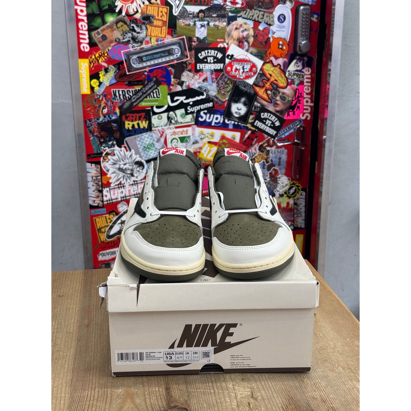 Jordan 1 Retro Low OG SP Travis Scott Medium Olive UK 12