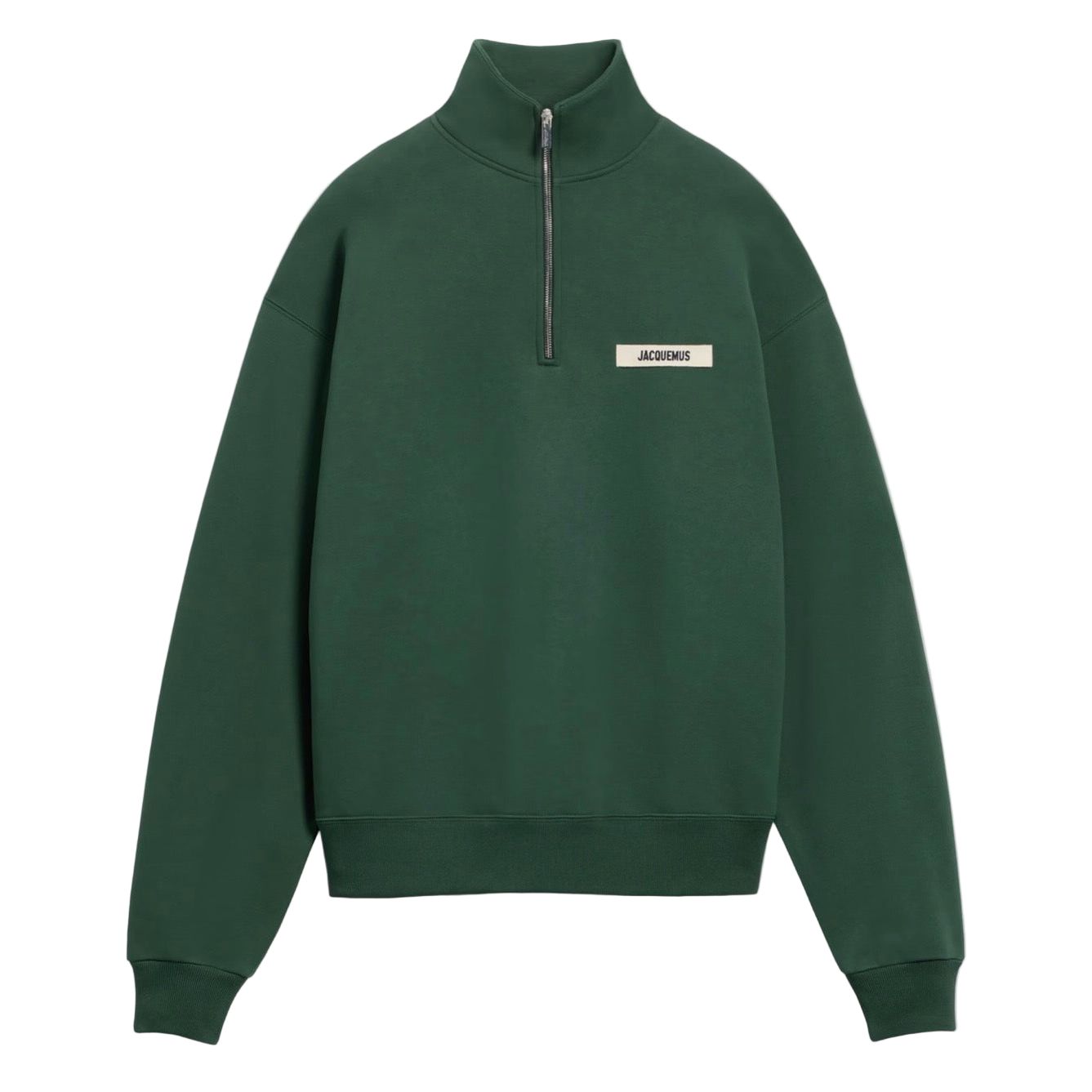 Jacquemus Gros Grain Zip Sweat Dark Green