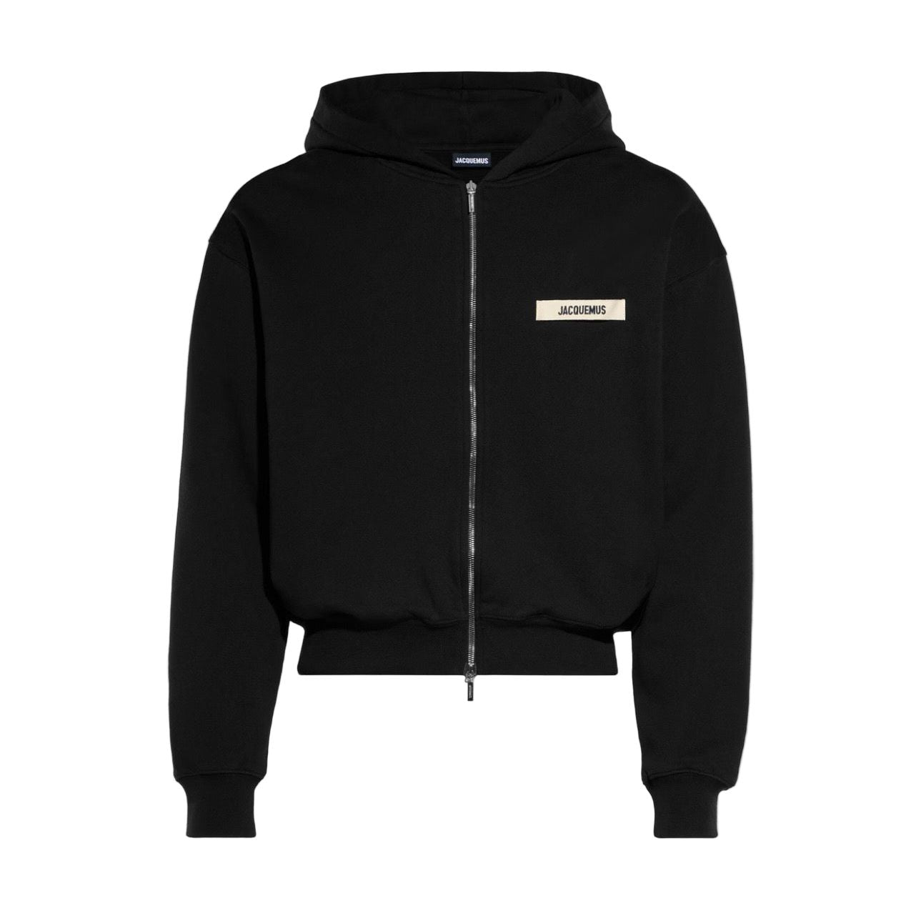 Jacquemus Gros Grain Logo Zipped Hoodie Black