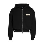 Jacquemus Gros Grain Logo Zipped Hoodie Black