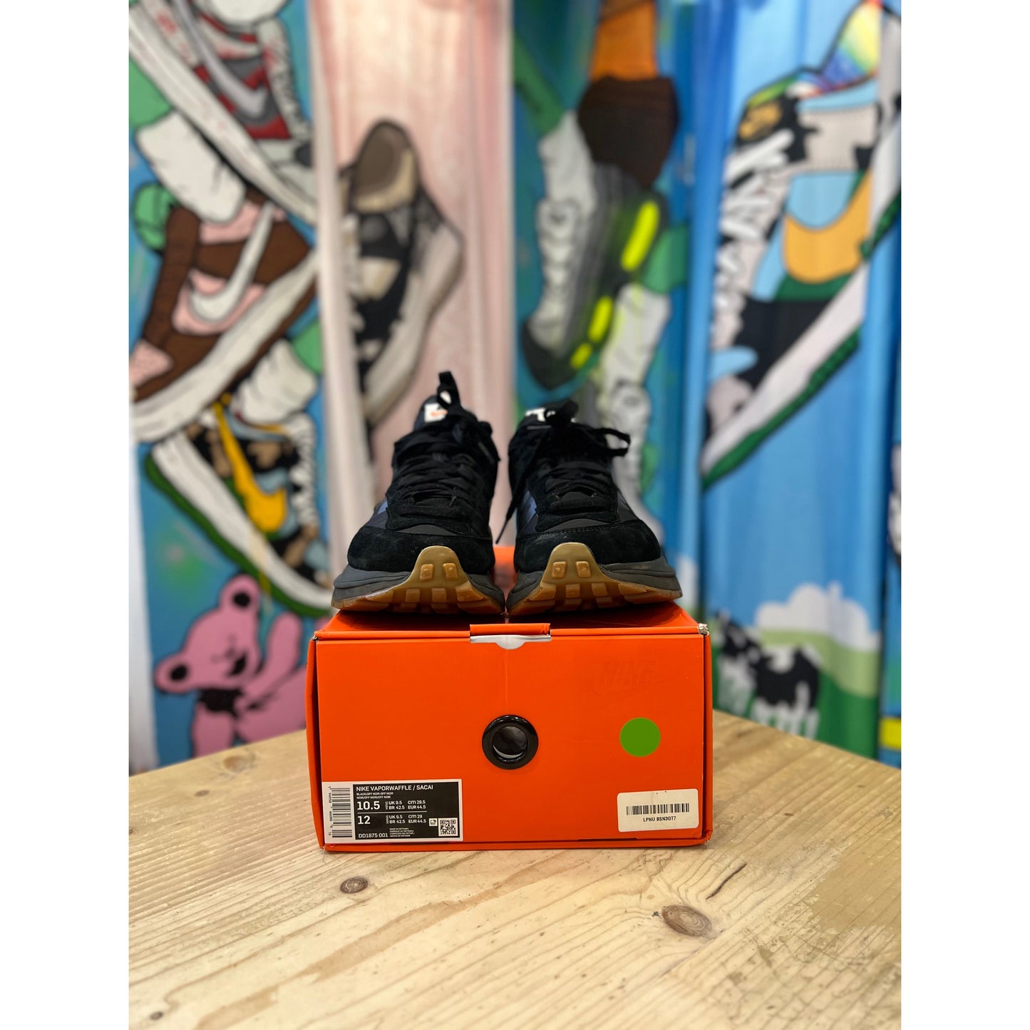 Nike Sacai Vapourwaffle Black Gum UK9.5