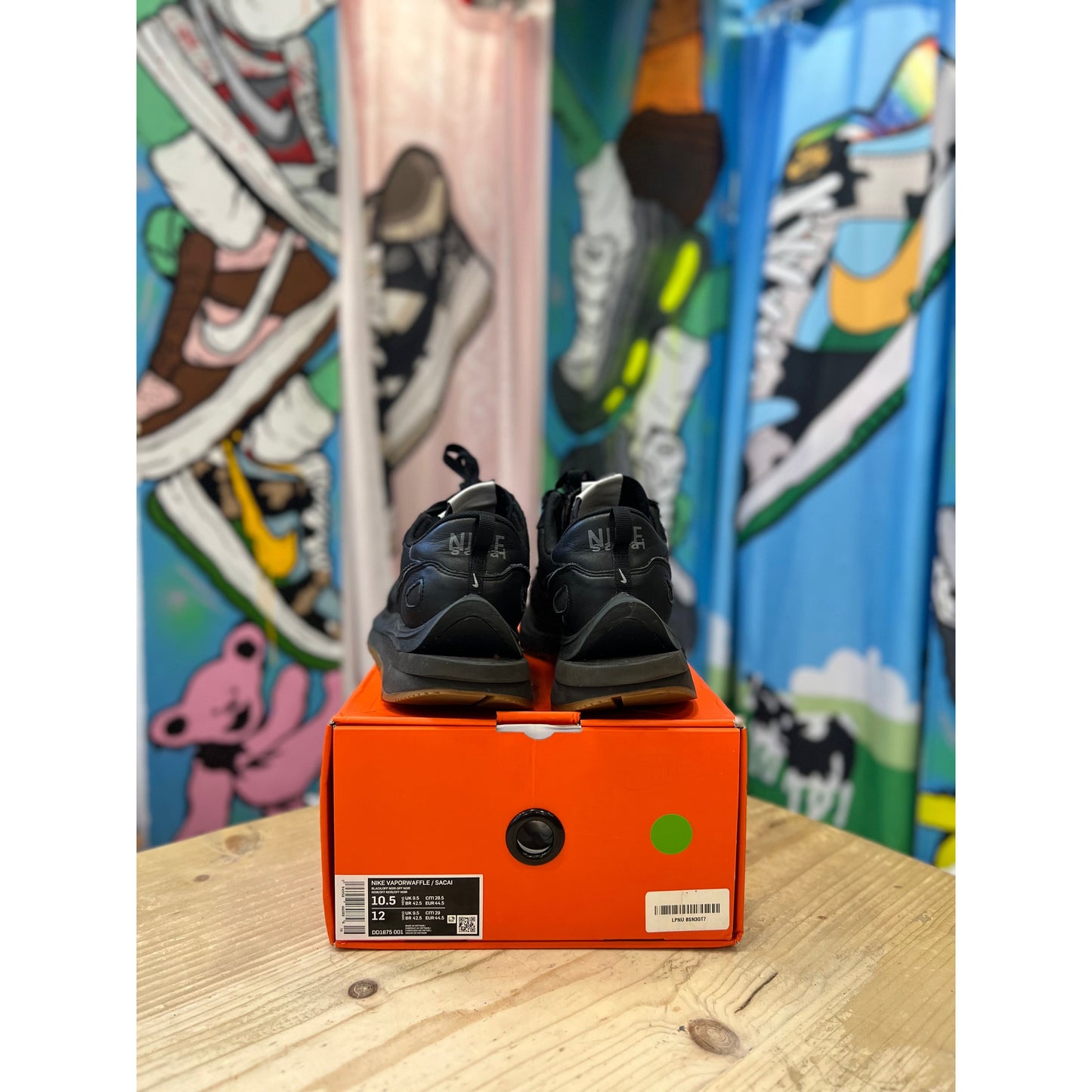 Nike Sacai Vapourwaffle Black Gum UK9.5