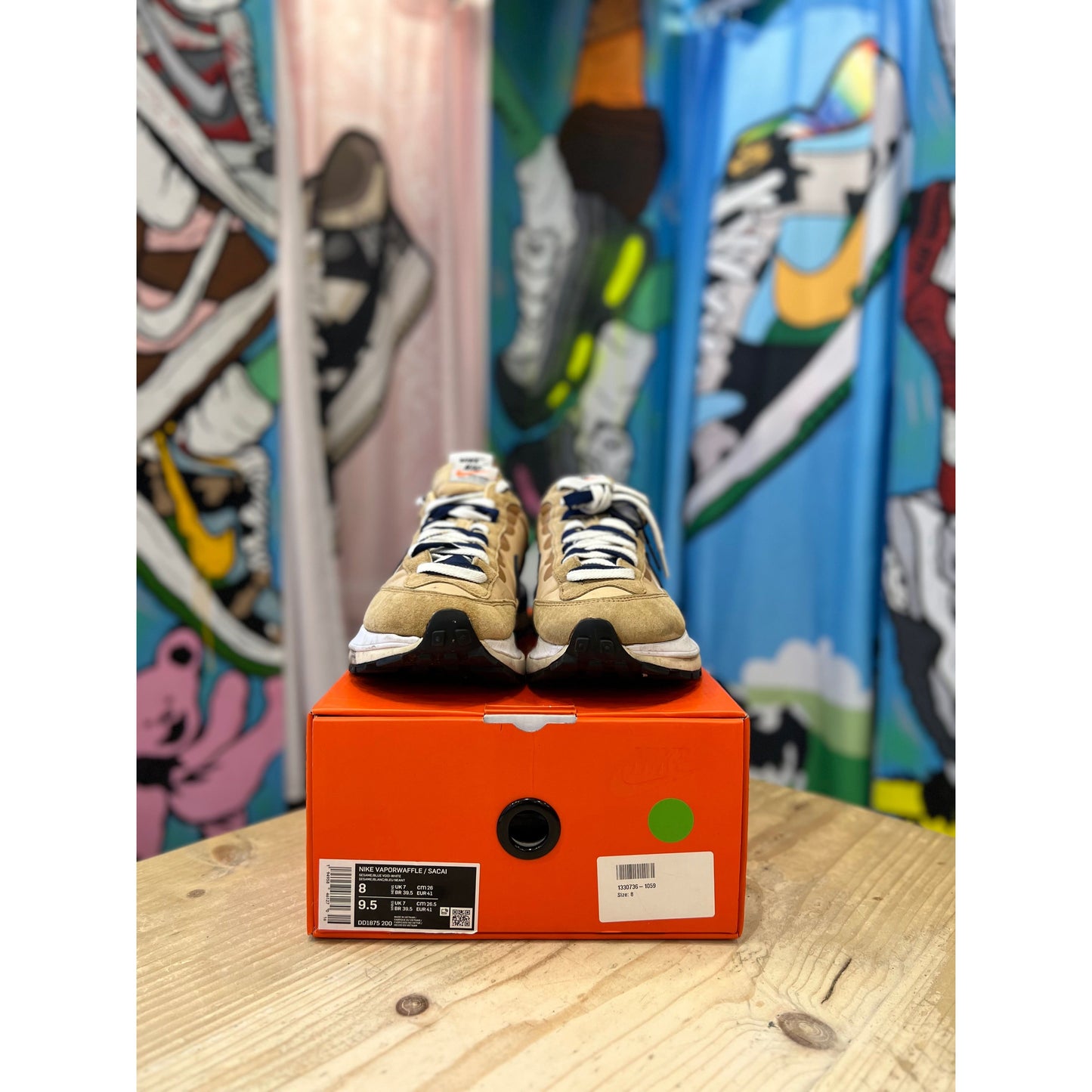 Nike Sacai Vapourwaffle Sesame UK7
