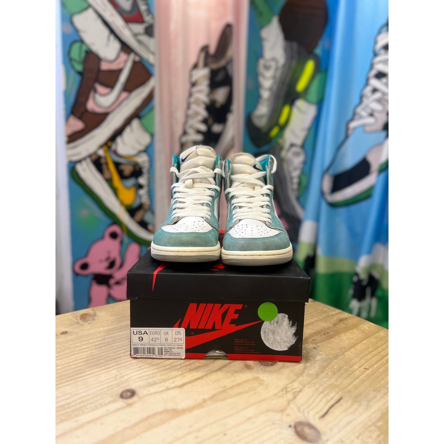 Jordan 1 Retro High Turbo Green UK 8