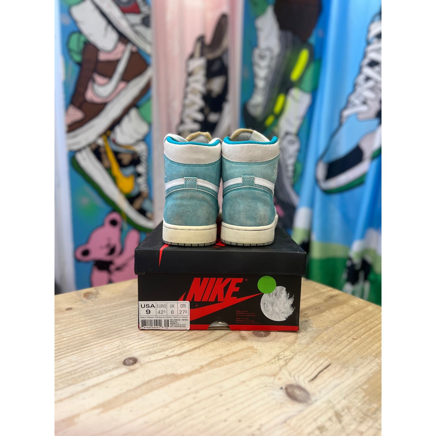 Jordan 1 Retro High Turbo Green UK 8