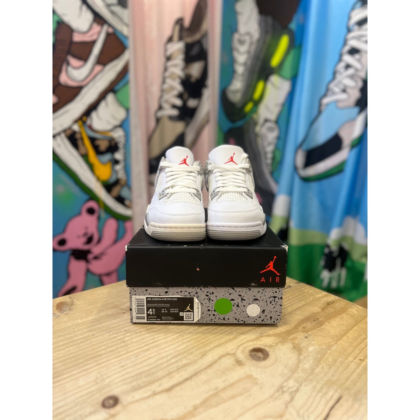 Jordan 4 Retro White Oreo (2021) (GS) UK 4