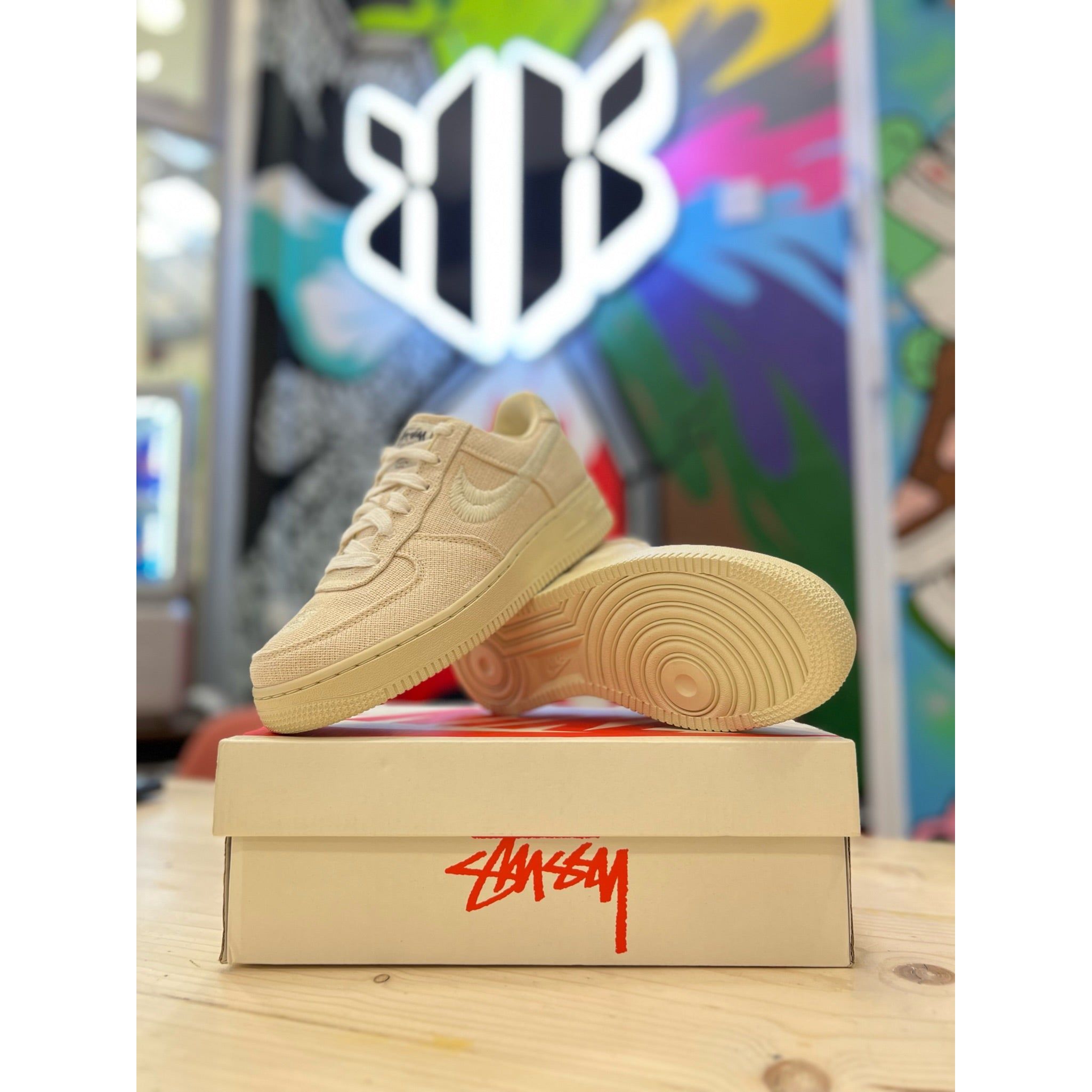air force 1 stussy fossil