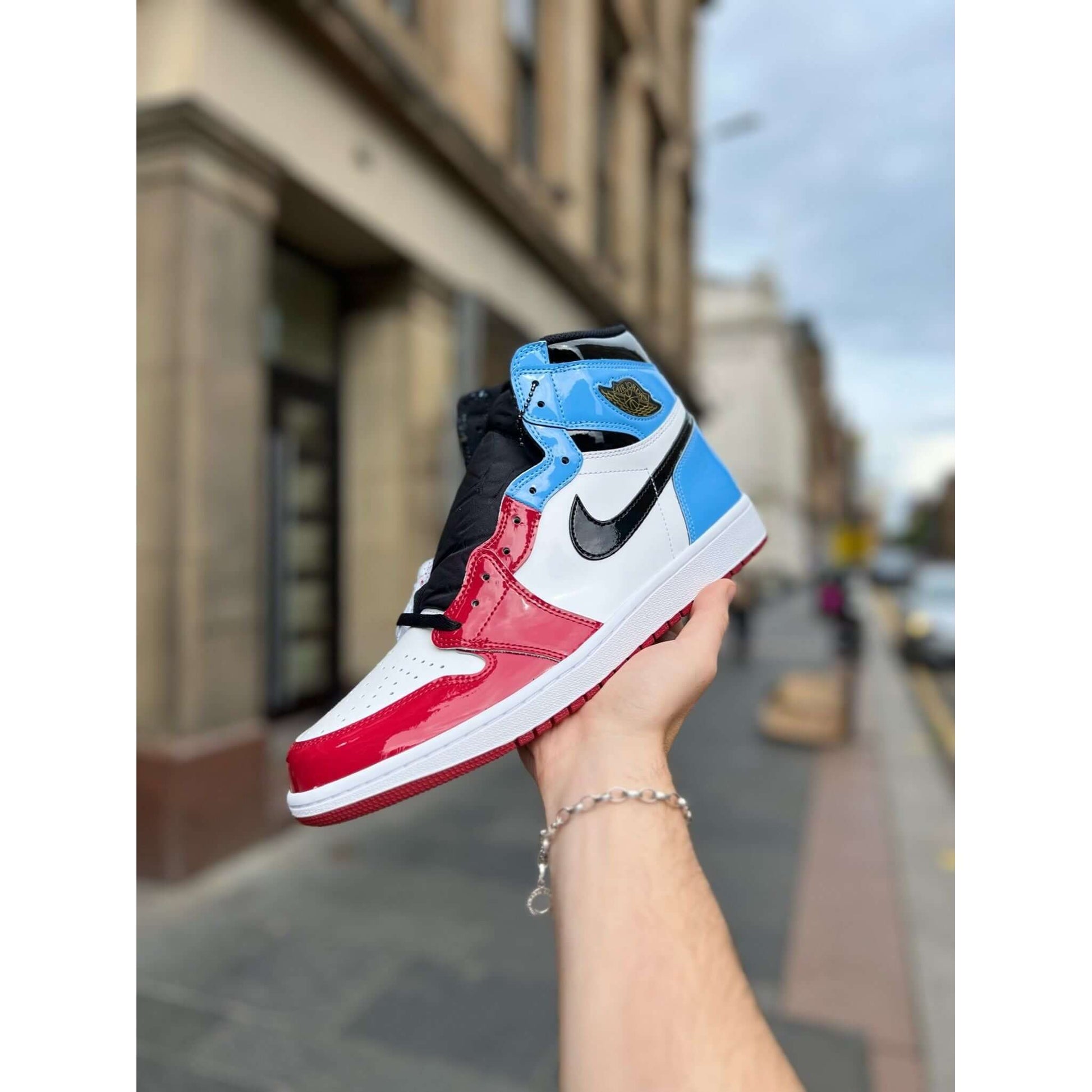 Air Jordan 1 Retro High Fearless UNC Chicago by Jordan's in Shoes. Available at KershKicks for £300.00. A must-have for fans of Jordan's looking to elevate their style with this Shoes.