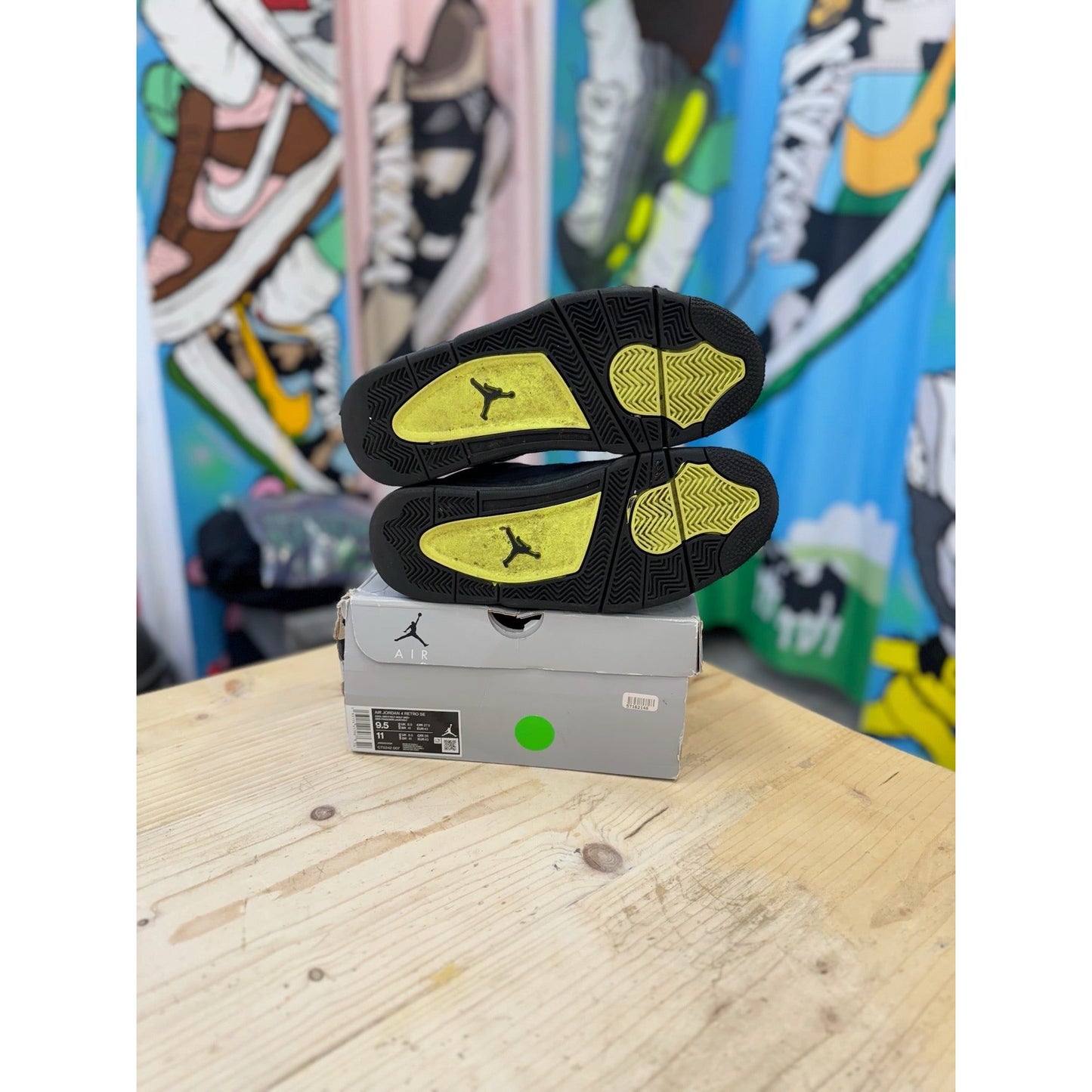 Jordan 4 Retro Neon UK 8.5. by Jordan's in Uncategorized. Available at KershKicks for £215.00. A must-have for fans of Jordan's looking to elevate their style with this Kershkicked.