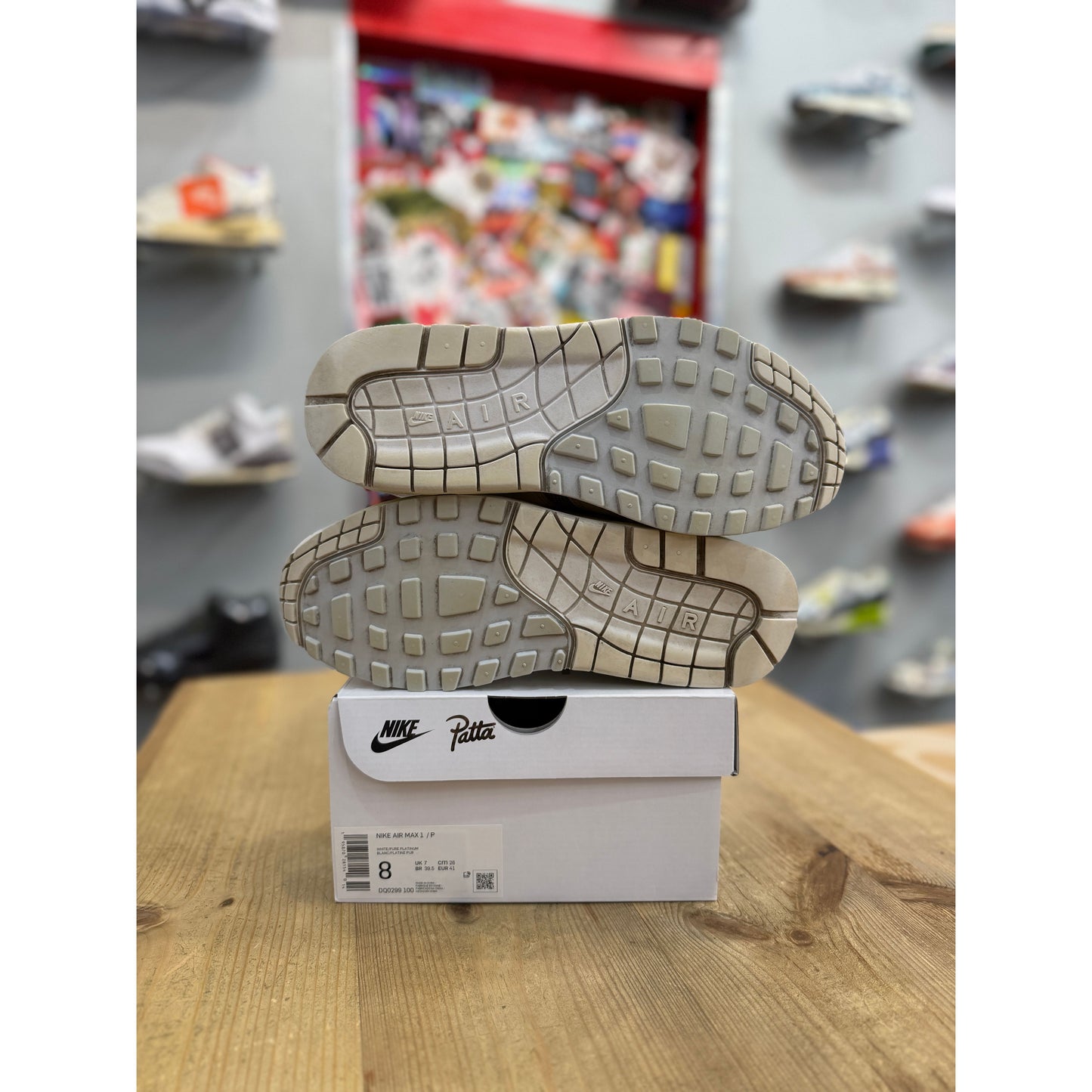 Nike Air Max 1 Patta Waves White UK 7