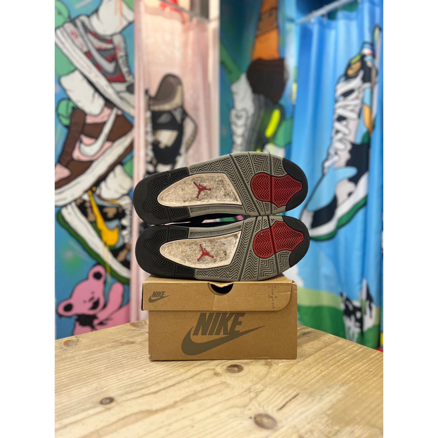 Jordan 4 Black Canvas UK9.5