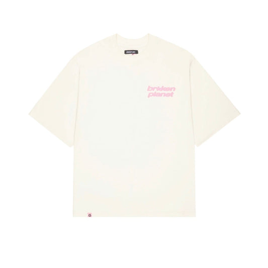 Broken Planet Star Logo T-Shirt Vanilla White