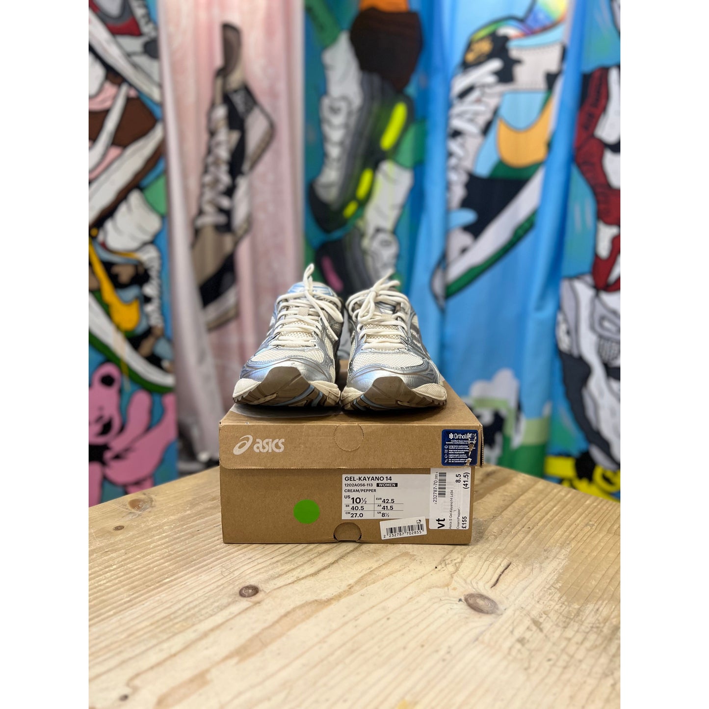 Asics Gel-Kayano 14 Cream/Pepper UK8.5
