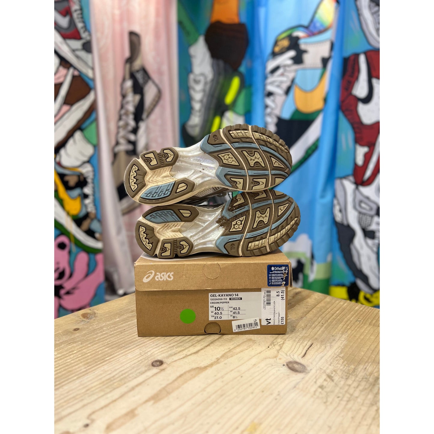 Asics Gel-Kayano 14 Cream/Pepper UK8.5