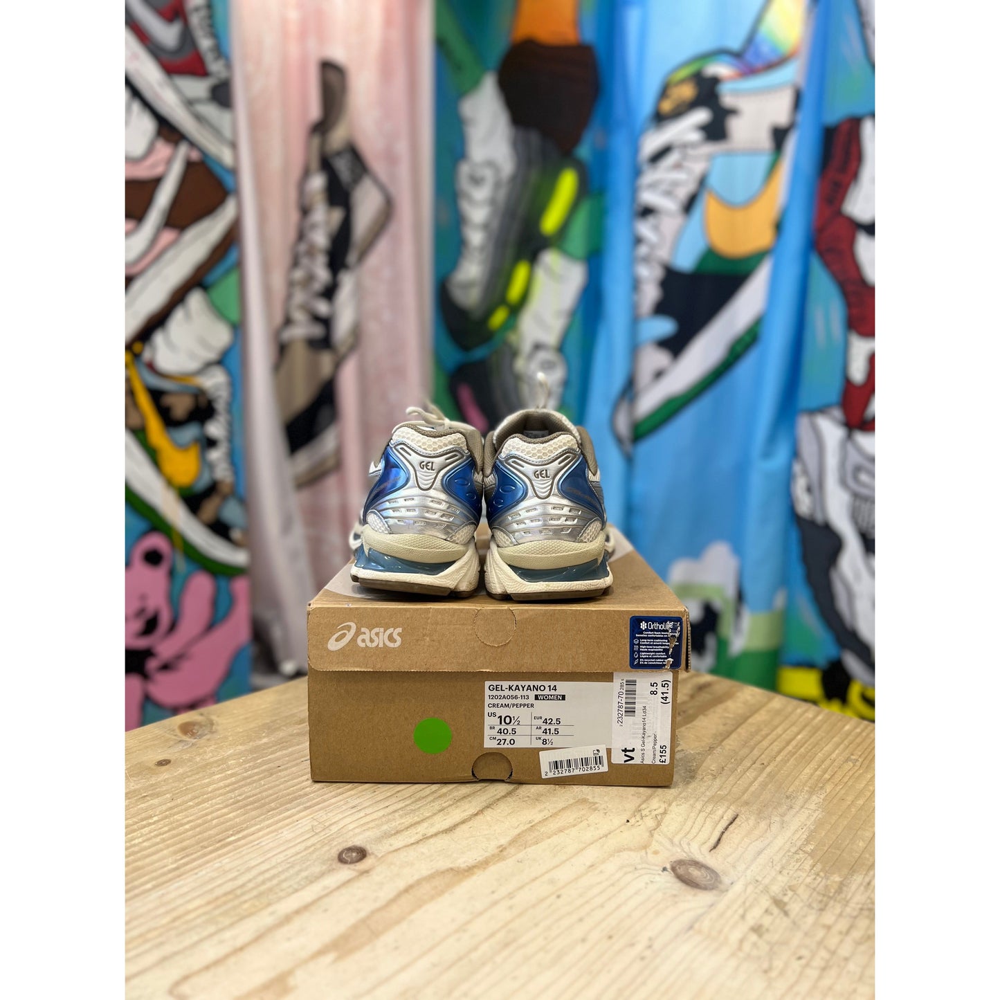 Asics Gel-Kayano 14 Cream/Pepper UK8.5